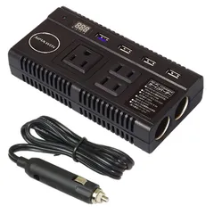 【人気商品】コンバーター カーインバーター 12V 24V両方とも100Vに変換 カーチャージャー AC コンセント 3口 120W 4 USB ポート 4.8A 5V 2シガーソケット 12V 24V 対応 100V コンバーター 車載充電器 急速充電 LE