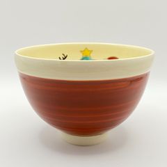 【未使用】茶碗 サンタクロース　見谷福峰　紙箱入　茶道具　茶盌　茶器
