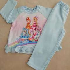 ひろがるスカイプリキュア長袖パジャマ ダンボールニット生地　肌側は綿100%　2707548　ブルー