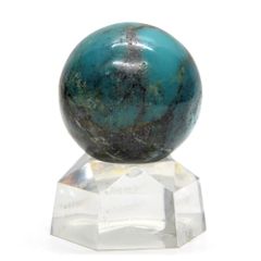 天然ターコイズ　30ｍｍ丸玉　台座付き[NO.2]　　☆パワーストーン スフィア