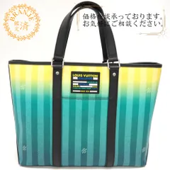 LOUIS VUITTON/ルイヴィトン ビトン M59919 ウィークエンド トート PM 2WAYショルダーバッグ ダミエ ストライプ グリーン ユニセックス