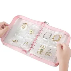ピンク+ジュエリー袋 100枚 ジュエリーケース 携帯用 ジュエリーボックス 持ち運び ジュエリーポーチ アクセサリー ネックレス イヤリング 収納 変色防止 抗酸化 (ピンク+ジュエリー袋 100枚)