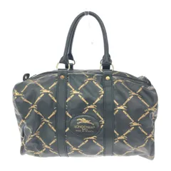 LONGCHAMP ロンシャン ヴィンテージ ボストンバッグ ブラック レザー レディース　240001143950