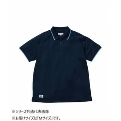 桑和 B7915-61 半袖ハーフジップポロシャツ Mサイズ ネイビー(1) BEAMS DESIGN