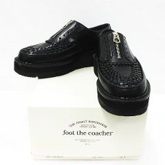 foot the clacher フット ザ コーチャー  CHAOS FRONT ZIP カオス フロントジップシューズ ブラック メンズ 8 ★2908 MF00051-0702②