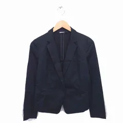 ダナキャランニューヨーク DKNY テーラード ジャケット アウター 薄手 無地 シンプル 4 黒 ブラック /TT24のサムネイル