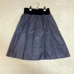 【セオリー】スカート　青　ブルー　2　M　ウエストゴム Y2K　フェアリーグランジ　森ガール 　平成ギャル フレア ひざ丈 タック　theory