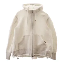 sacai パーカーフーディー変形ライトグレーアイボリー