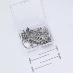 画鋲 画びょう T型画鋲 27mm 50本入り 目立たない 壁 DIY Tピン 定型用ピン ウィッグ・エクステ固定 モデリング用針 ni10000a538