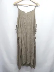 ◇ ⊂ カプリシューレマージュ サイドリボン キャミソール ロング ワンピース サイズＭ ブラウン系 レディース E  【1507160002817】