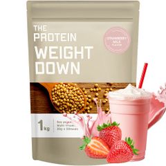 ウエイトダウンプロテイン ストロベリーミルク 1kg ザプロ 武内製薬 プロテイン ダイエット 女性 男性 低糖質 低脂質 低カロリー 食物繊維 植物性 イヌリン プロテインダイエット ソイプロテイン 筋トレ ビタミン たんぱく質 苺 いちご