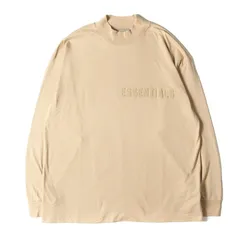 FEAR OF GOD フィアオブゴッド Tシャツ サイズ:M FOG ESSENTIALS モックネック ロングスリーブ Tシャツ (L/S T-shirt) ベージュ系 トップス カットソー 長袖【メンズ】