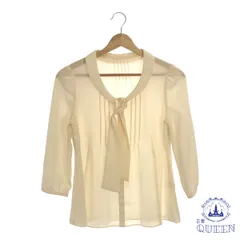 ☆美品☆ LAISSE PASSE レッセパッセ トップス カットソー Uネック スカーフ付き おしゃれ 七分袖 レディース ベージュ 38 901-8340 送料無料 古着のサムネイル