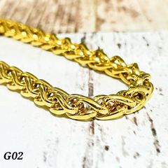 【 新品 送料無料 】G02 ゴールドネックレス スビガ  チェーン ネックレス 6mm 60㎝ メンズネックレス ステンレス