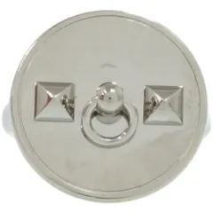 美品 エルメス コリエドシアン メタル シルバー 銀 スカーフリング 0076 HERMES