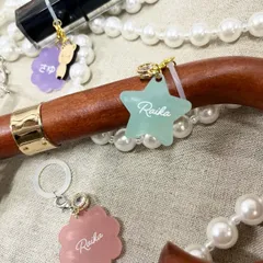 【選べる2個セット・９カラー】名入れアンブレラマーカー　目印　推し活　チャーム　アクセサリー