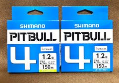 激安釣具 シマノ／SHIMANO　PITBULL ＰＬ-Ｍ５４Ｒ　ピットブル４　peライン 150ｍ巻　1.2号 2個セット　釣り