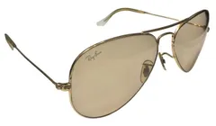 レイバン Rayban R＆Bメンズ RB3025Ｌ2928 58□14ティアドロップ サングラス メガネ 眼鏡 アビエータ クリアレンズ　アンティーク ヴィンテージ ゴールド系 アイウェア【中古】