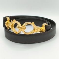 DOLCE＆GABBANA 表記サイズ100/85 レザー ベルト ゴールド系 DOLCE＆GABBANA 表記サイズ100/85 レザー ベルト ゴールド系 小物