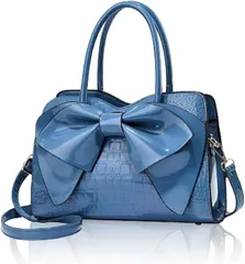 T.Y.ryanryan 母の日 ショルダーバッグ レディース 斜めがけ ハンドバッグ 肩掛け 蝶結び( ブルー,  長さ30cmx幅12cmx高さ20)