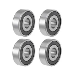 uxcell ベアリング 6202-16-2RS 深溝玉軸受 16mm内径 35mm外径 11mm幅 ダブルシール クロム鋼 ボールベアリング 4個