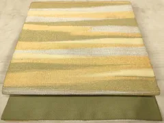平和屋着物◎綴れ　八寸名古屋帯　霞文　金銀糸　正絹　逸品　AAAZ0797dt