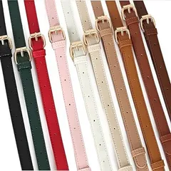 【在庫処分】[TOEDNNQI]ショルダーストラップ ショルダーベルト バッグ用 革 ベルト 紐 細め 交換用 ショルダーストラップのみ 1.8cm 長さ105～135cmまで調整可能 1.8センチ 十色 付替え 長い 肩紐 カバン用 単品 付け替え