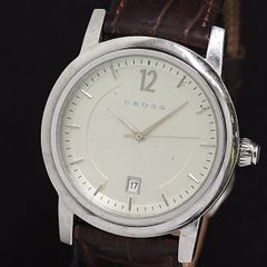 CROSS 時計 メンズ CR8009 watch 稼働 青針 ラウンド - メルカリ
