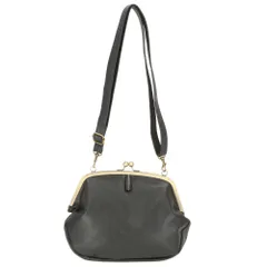 ☆ クロ ☆ Lafiel ラフィール 合皮 ガマ口 ショルダーバッグ がま口 バッグ ショルダー ショルダーバッグ 斜め掛け 斜めがけ レディース かばん レトロ スタイルオンバック フェイクレザー 合皮 Lafiel ラフィール ヴィンテージ PUレザー