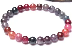 【１点物】AAA透過性あり◇高発色 MIXスピネル　7mm　ブレスレット パワーストーン 天然石 _MA7574