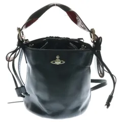 Vivienne Westwood (ヴィヴィアンウエストウッド) PUNK 2WAY BAG パンク レザー オーブモチーフ ショルダー ハンドバッグ ブラック/レッド