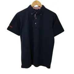 テーラーメイド Taylor Made シャツ ポロシャツ プルオーバー ボタンダウン ゴルフウェア 刺繍 ロゴ 半袖 M 紺 赤 ネイビー レッド