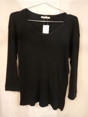 【USED/古着】berith ベリト 七分袖カットソー Tシャツ ブラック 日本製