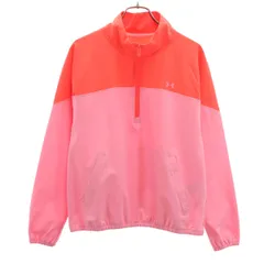 UNDER ARMOUR アンダーアーマー ハーフジップ トラックジャケット MD ピンク プルオーバー レディース 古着のサムネイル