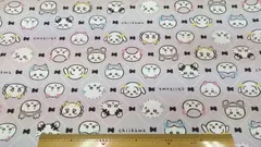 ちいかわ,生地幅110cm×長さ100cm 薄紫