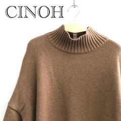 CINOH チノ スタンドカラー ブルゾン ハーフジップ ウール ブラック 38 