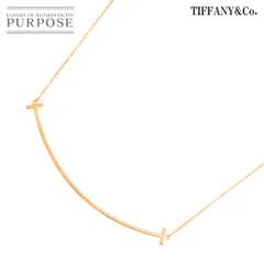 Tiffany & Co. Tスマイル　ネックレス　ラージ　YG750 Tスマイルペンダント ネックレス ダイヤモンド YG エクストラ