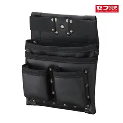 Tajima REAL LEATHER 本革 釘袋 3段 大 新品未使用品 TAJIMA】タジマ 着脱式 腰袋K 釘袋3段大 本革 レザー 皮 SFKBK