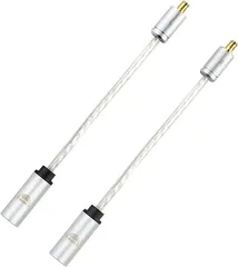 okcsc A2DC 3.5mm 変換 変換アダプタ 変換パーツ A2DCコネクタ オス メス OFC銀メッキ線 オーディオテクニカ用 2個セット( A2DC（オス）to 3.5mm（メス）)