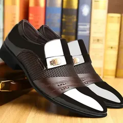 革靴 ビジネスシューズ メンズ ドレスシューズ PU おしゃれ 軽い 軽量 2足 防水 革底 身長 スニーカー レースアップ ラウンド トゥシャイニー レザー ラバー ソールブロック ヒール 滑りにくい 結婚式 ストレートチップ 紳士靴 ブラウン 茶色