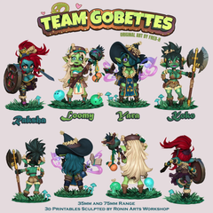 Ronin Arts Workshop | Chibi Goblin 35mm 4体Set | 3Dプリント ミニチュア TRPG メルカリ限定商品