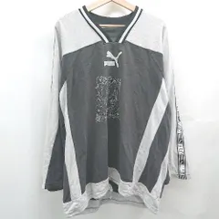 ◇ ⊃ PUMA プーマ ストリート系 長袖 レイヤードネックＴシャツ サイズ表記なし グレー系 メンズ E  【1507160028077】