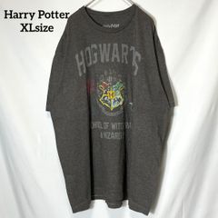 [Harry Potter] 해리 포터 호그와트 문장 마법학 학교 HOGWARTS 무비 T 프린트 로고 오버 사이즈 반소매 T 셔츠 차콜 그레이 XL US 헌옷
