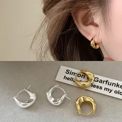 ピアス ツイスト フープ ひねり イヤリング 金属アレルギー対応 シルバー925 ゴールド レディース シンプル 上品 おしゃれ