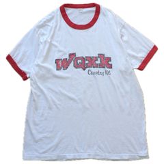 【90s】SCREEN STARS linger t-shirts white red