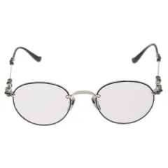 CHROME HEARTS (クロムハーツ) BUBBA-A クロステンプルメタルフレームラウンドサングラス/眼鏡 シルバーのサムネイル
