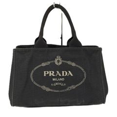 PRADA カナパトート ハンドバッグ キャンバス ブラック BN2642