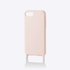 iPhone SE3/SE2/8/7 ハイブリッドシリコンケース ショルダーストラップホール付き (ピンク)
