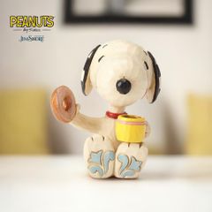 スヌーピー ドーナツとコーヒー ミニ 7.6cm | ジムショア ピーナッツ グッズ フィギュア 人形 置物 彫刻 正規輸入品