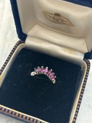 N 最終値下げN【ヴィンテージ】52 18K刻印 ジュエリー アメジスト タンザイナイト ケースつき おしゃれ パーティー 高級感